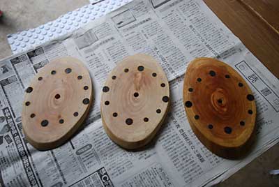 ３枚の時計板を作りました。