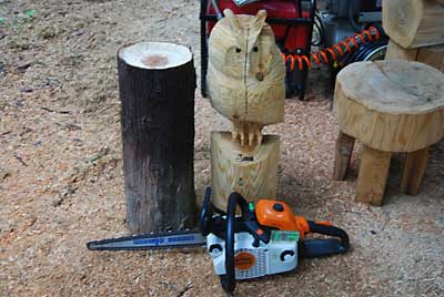 フクロウをカービングすることにしました。