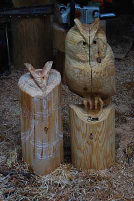 フクロウのだいたいのイメージを描いて、本日の作業を終了しました。