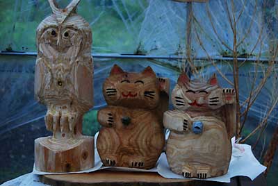 フクロウ君にさっそく目を入れてみました。<BR>