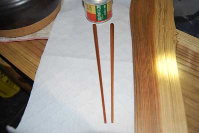 荏油を何回か塗って完成になります。