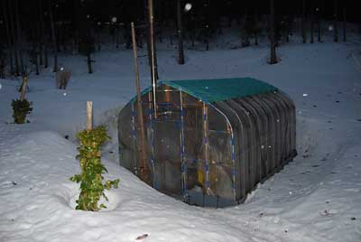 夕方には、また雪がチラついてきました。