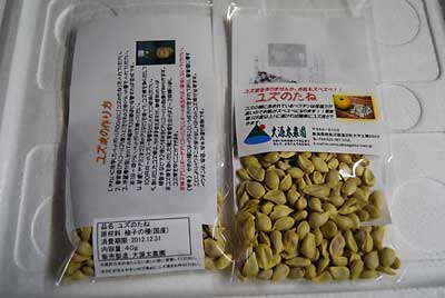 ユズ液の作り方の簡単レシピも入れました。