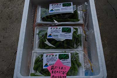 さっそく茹で枝豆を作って直売所に出品に行きましたが…。