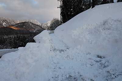 約３時間かけて、何とか除雪が終了しました。