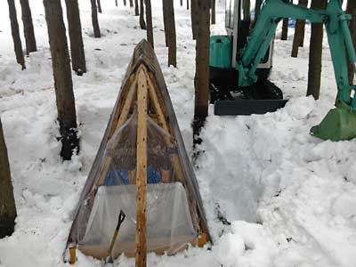 ２時間ほどかかって、無事除雪作業完了しました。