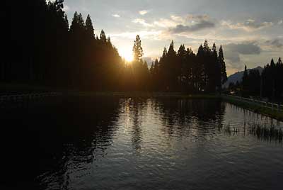 気がついたらあっという間に夕陽が沈むところでした。
