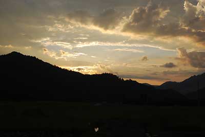 きれいな夕焼けが拝めました。