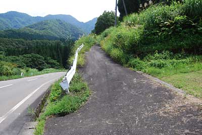 ついでなので、農園の畑の裏の通称「開けず道」の草刈りをしました。