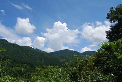 今日は、青空と雲がとてもきれいでした。