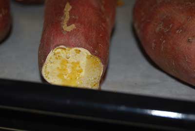 小さい安納芋の焼き芋を作りました。