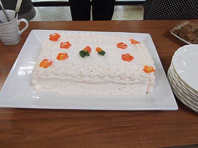 人参のケーキです。