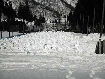 何とか 畑の雪の天地返しが終わりました。