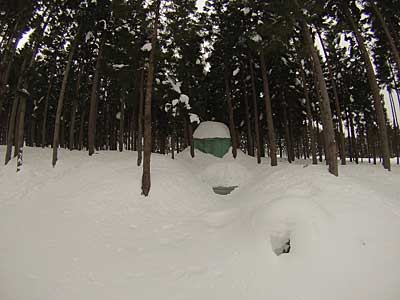 長期用雪室は、まだ埋まっていませんでした。