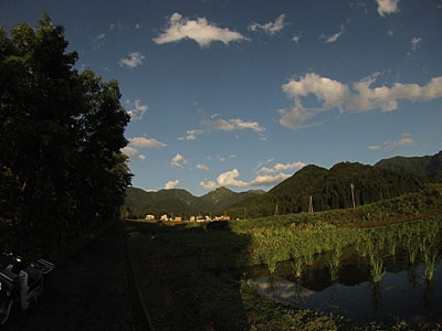 今日は、空気が澄んで空がメチャクチャきれいでした。