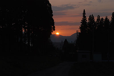 今日も夕日がきれいでした。
