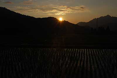 今日も夕日がきれいでした。