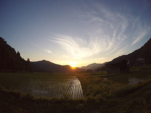 今日は、夕陽がきれいでした。