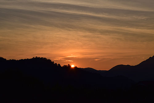 今日も夕陽がきれいでした。