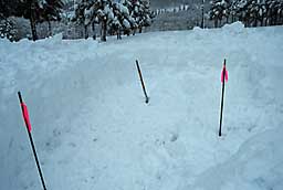 雪の深さは、約1.5mくらいありました