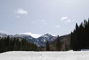 大源太山もずいぶん雪が消えて春っぽい姿になりました