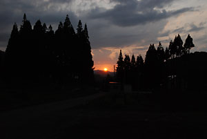 ご褒美は、きれいな夕日でした。