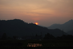 夕日