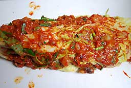 白菜キムチ仕込み