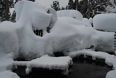 庭の雪はすごいです。