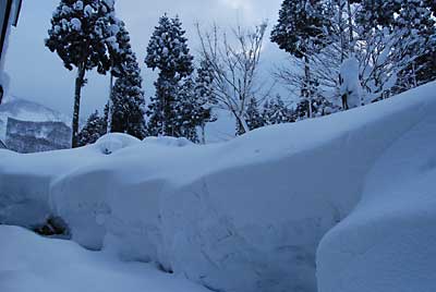庭の雪は、また元に戻ってしまいました。