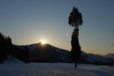 お天気が良かったので、夕日がきれいでした。