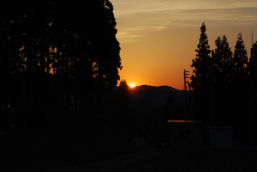 日没前の夕陽がきれいです！！