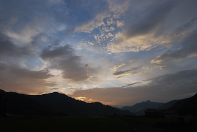 今日も夕焼けがきれいでした。