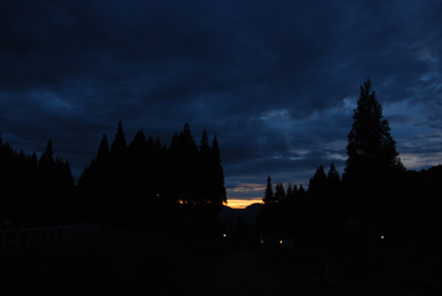 オレンジの夕焼け空がきれいでした。