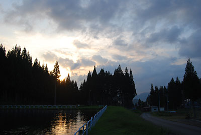 今日は、夕陽がきれいでした。
