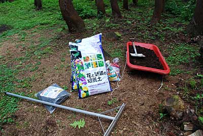行者ニンニクの種が思った以上に収穫出来たので急遽、畑を作って 種まきすることにしました。